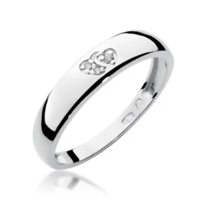 inel logodna diamant cu doua inimi