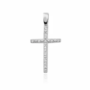 Cadouri personalizate de Sfânta Marie pentru Maria și Marin: bijuterii unice cu nume și simboluri 6 pandantiv cruce aur 14 k cu diamante 0 05 ct 6907655