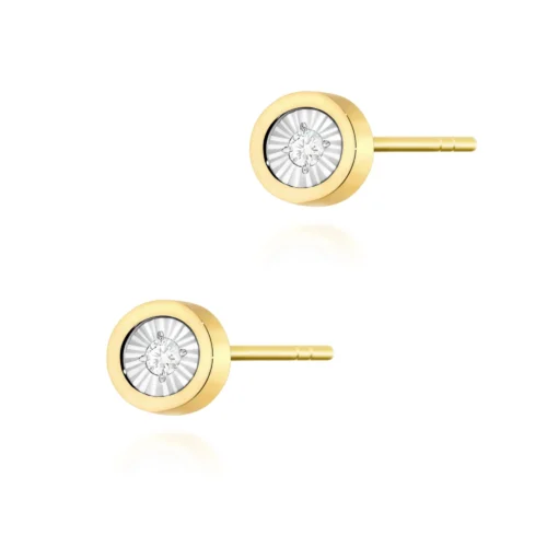 Cercei Aur cu Diamante Floriana