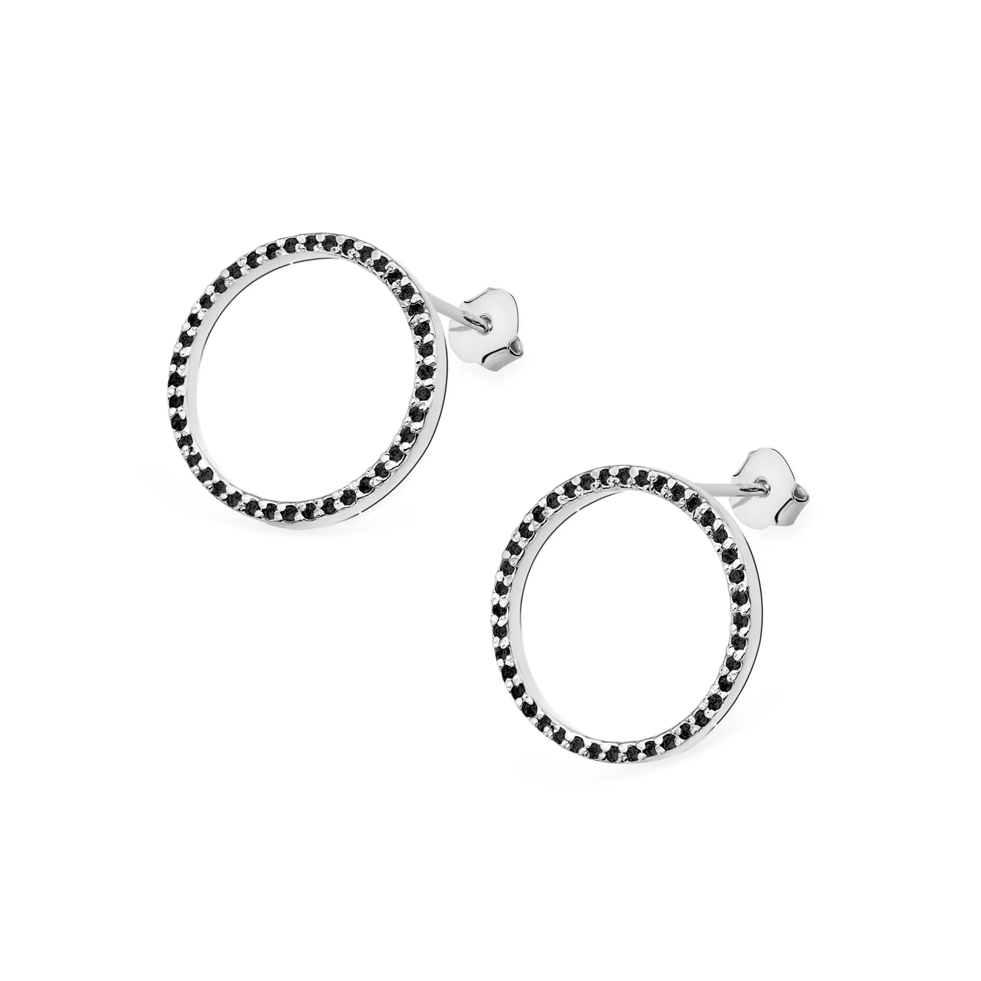 Cercei Aur cu Diamante Negre Fioretta 8 Cercei Aur cu Diamante Negre Fioretta - imagine 8