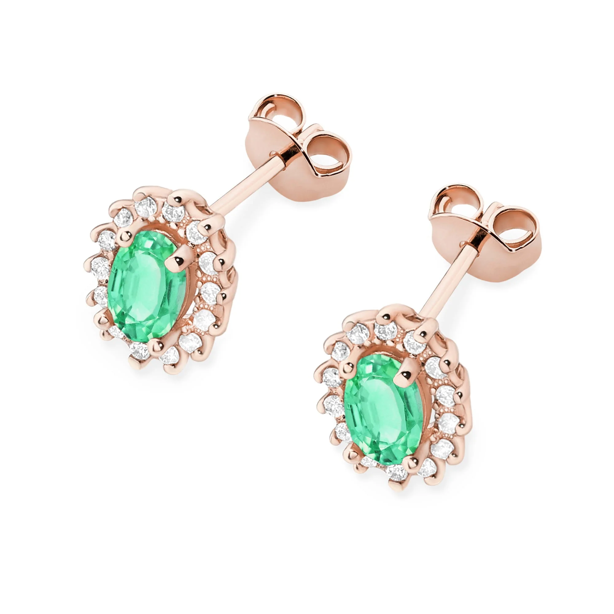 Cercei Aur cu Smarald si Diamante Vallia 8 Cercei Aur cu Smarald si Diamante Vallia - imagine 8