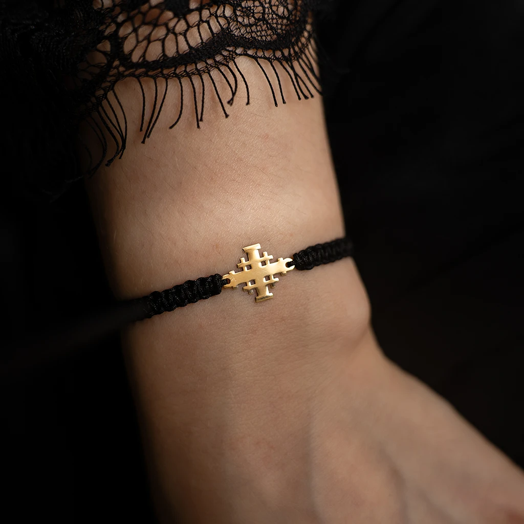 Cadouri personalizate de Sfânta Marie pentru Maria și Marin: bijuterii unice cu nume și simboluri 16 Bratara Snur Cruce de Ierusalim
