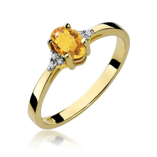 Inel Aur cu Citrin Radiant Wild Charm