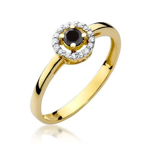Inel Aur cu Diamant Negru Melisandre