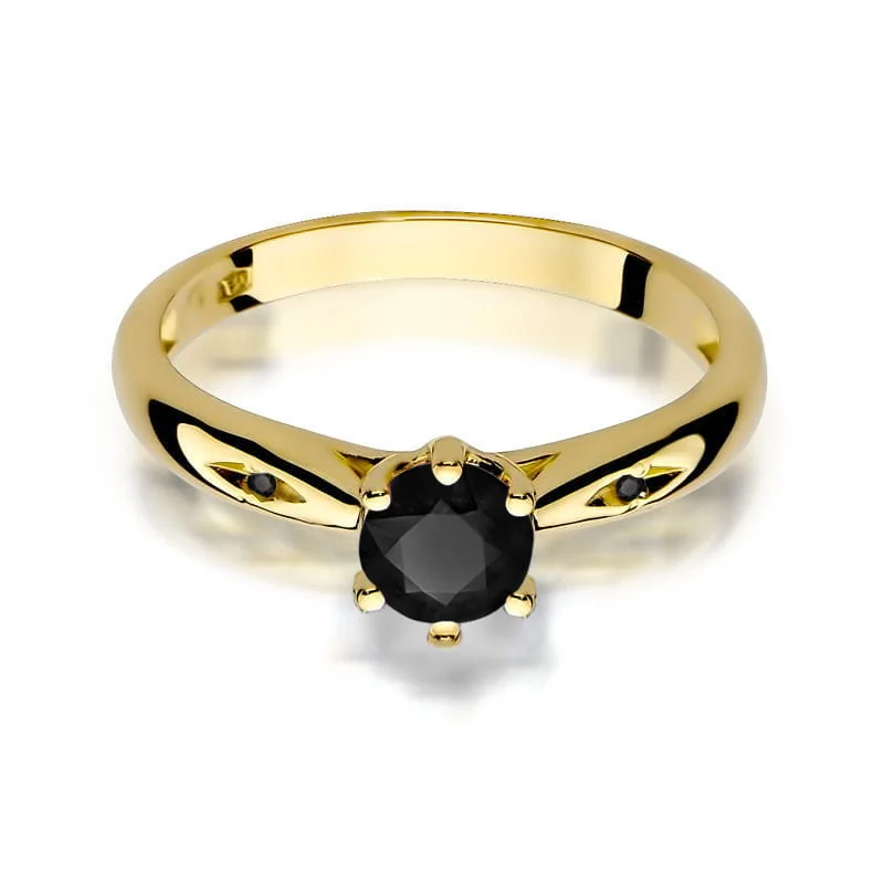 Inel Aur cu Diamant Negru Rabella 2 Inel Aur cu Diamant Negru Rabella - imagine 2
