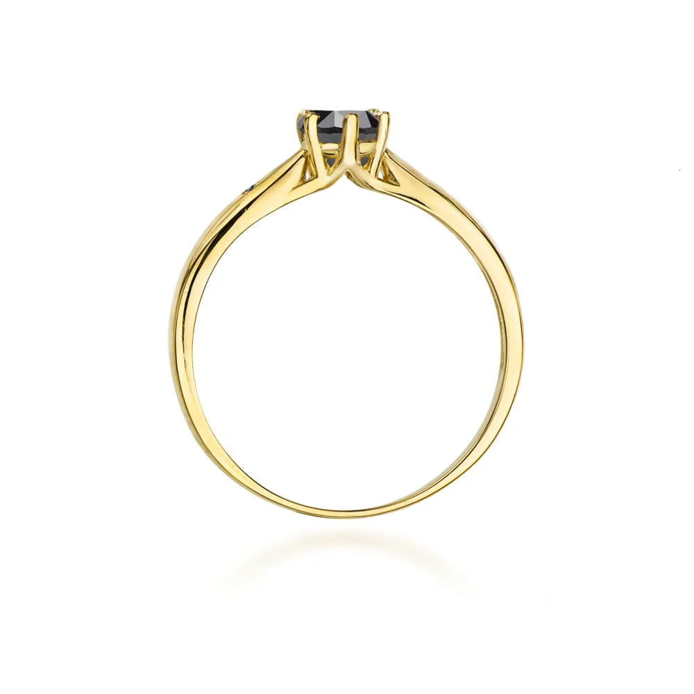 Inel Aur cu Diamant Negru Rabella 3 Inel Aur cu Diamant Negru Rabella - imagine 3