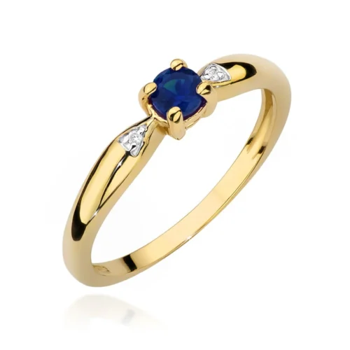 Inel Aur cu Safir si Diamante Madora