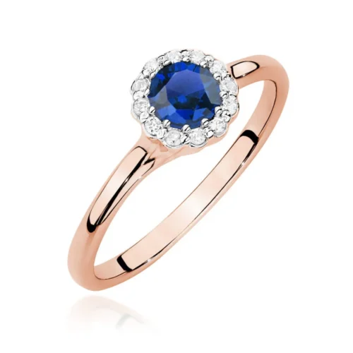 Inel Aur cu Safir si Diamante Setessa