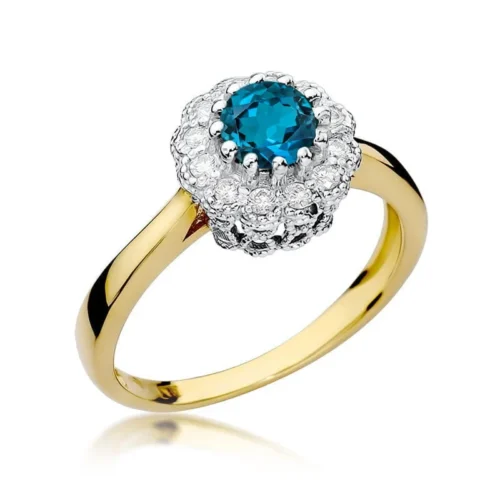 Inel Aur cu Topaz London Blue Guendoline