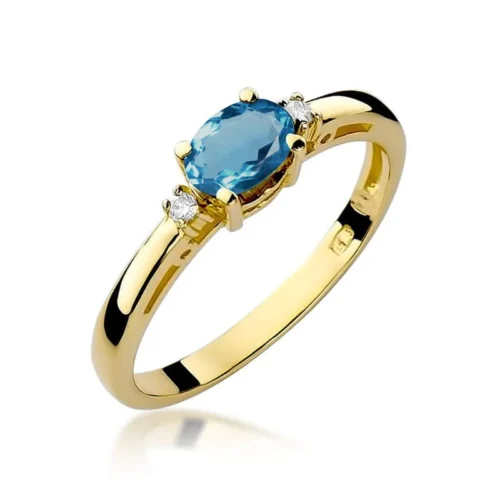 Inel Aur cu Topaz London Blue Isvienne