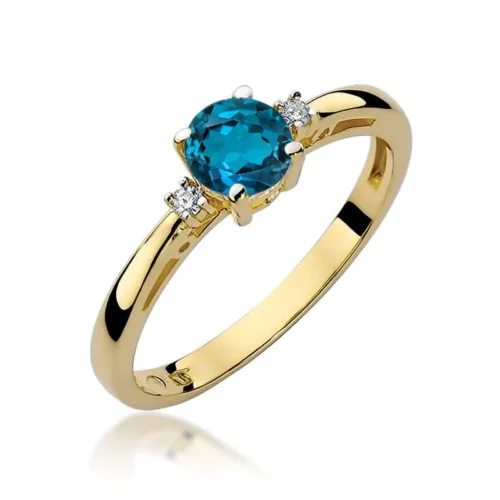 Inel Aur cu Topaz London Blue Jolia