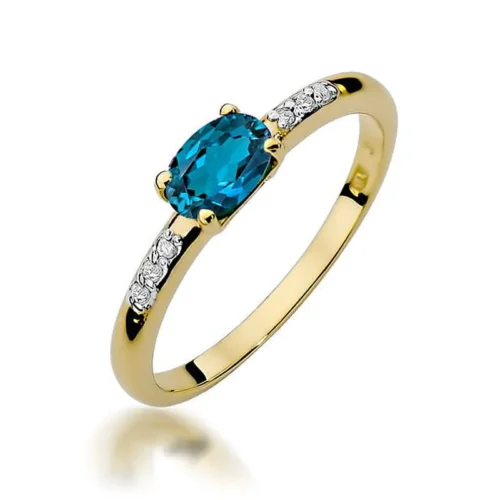 Inel Aur cu Topaz London Blue Nalise
