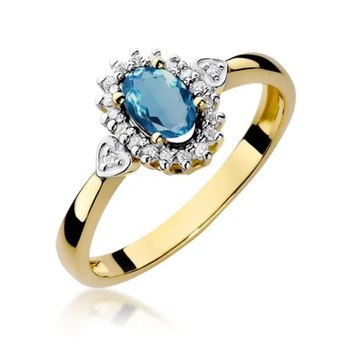 Inel Aur cu Topaz London Blue Opaline Secret Dream