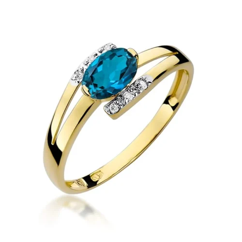 Inel Aur cu Topaz London Blue Veloria