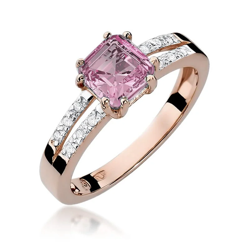 Inel Aur cu Topaz Roz Belselle 5 Inel Aur cu Topaz Roz Belselle - imagine 5