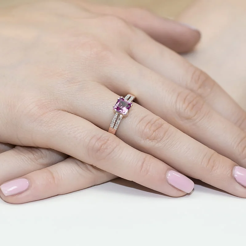 Inel Aur cu Topaz Roz Belselle 8 Inel Aur cu Topaz Roz Belselle - imagine 8