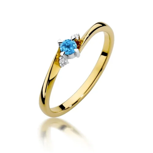 Inel Aur cu Topaz Satin Secret Wings