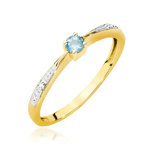 Inel Aur cu Topaz si Diamante Sevella