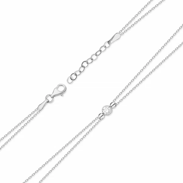 Bratara Aur Dubla 14 k cu Diamant 0.10 ct 4 Bratara Aur Dubla 14 k cu Diamant 0.10 ct - imagine 4