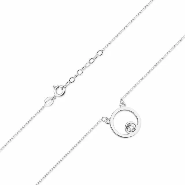 Colier Cerc Aur cu Diamante Enchanted Glow 3 Colier Cerc Aur cu Diamante Enchanted Glow - imagine 3
