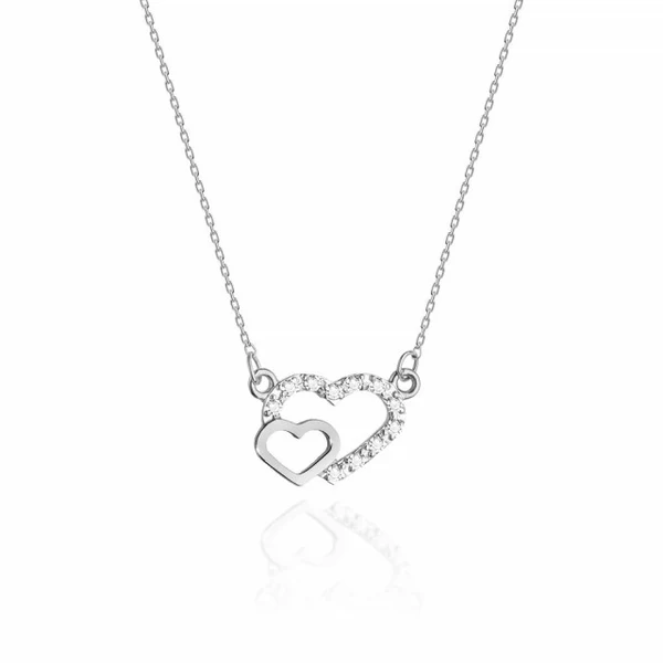 Colier Aur cu Inimi si Diamante 0.06 ct 2 Colier Aur cu Inimi si Diamante 0.06 ct - imagine 2