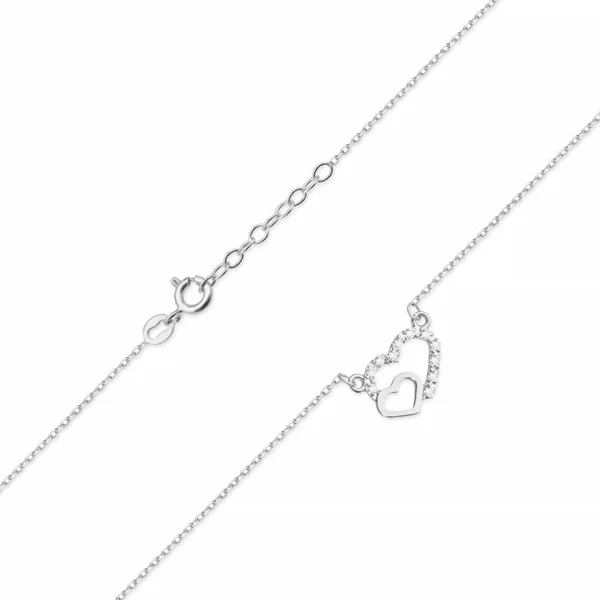 Colier Aur cu Inimi si Diamante 0.06 ct 4 Colier Aur cu Inimi si Diamante 0.06 ct - imagine 4