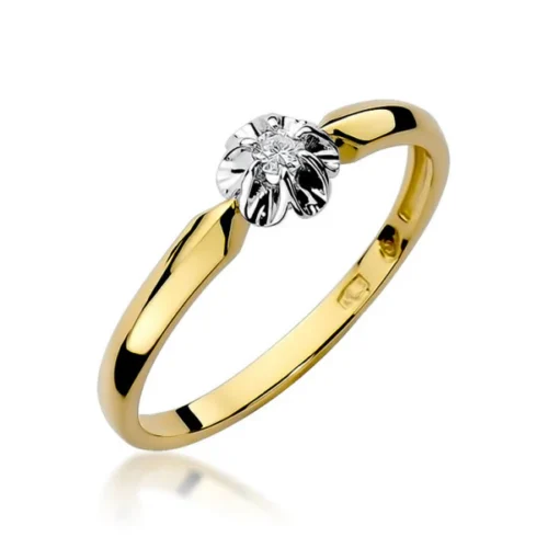 Inel Aur 14K cu Diamant 0.04 ct Aurora