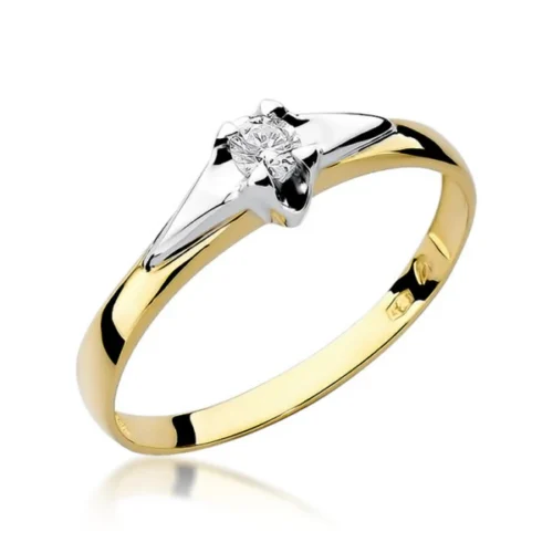 Inel Aur cu Diamant Radieux 0.04 ct