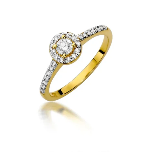 Inel Aur cu Diamant Étincelle Céleste 0.28 ct