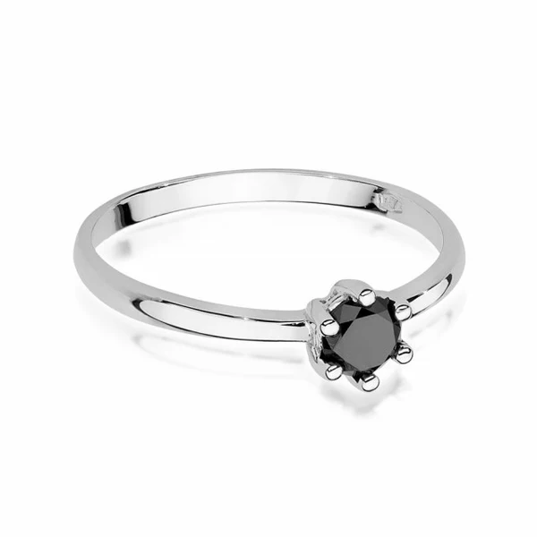 Inel Aur 14k cu Diamant Negru 0.30 ct Noir Star 4 Inel Aur 14k cu Diamant Negru 0.30 ct Noir Star - imagine 4