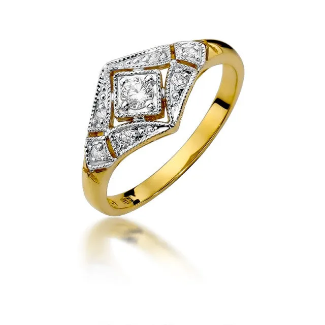 Inel Aur cu Diamant Leonora 1 Inel Aur cu Diamant Leonora