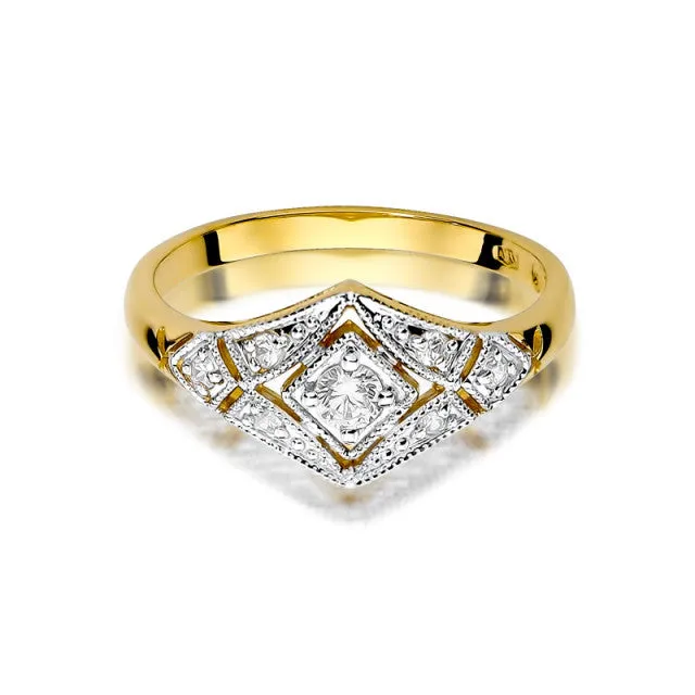 Inel Aur cu Diamant Leonora 2 Inel Aur cu Diamant Leonora - imagine 2