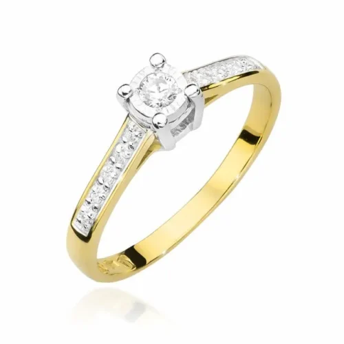 Inel Aur cu Diamant Marguerite