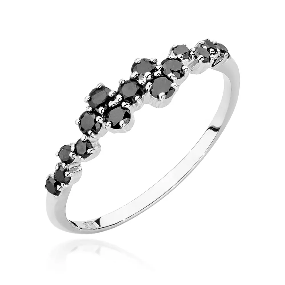 Inel Aur cu Diamante Negre Dark Radiance 4 Inel Aur cu Diamante Negre Dark Radiance - imagine 4