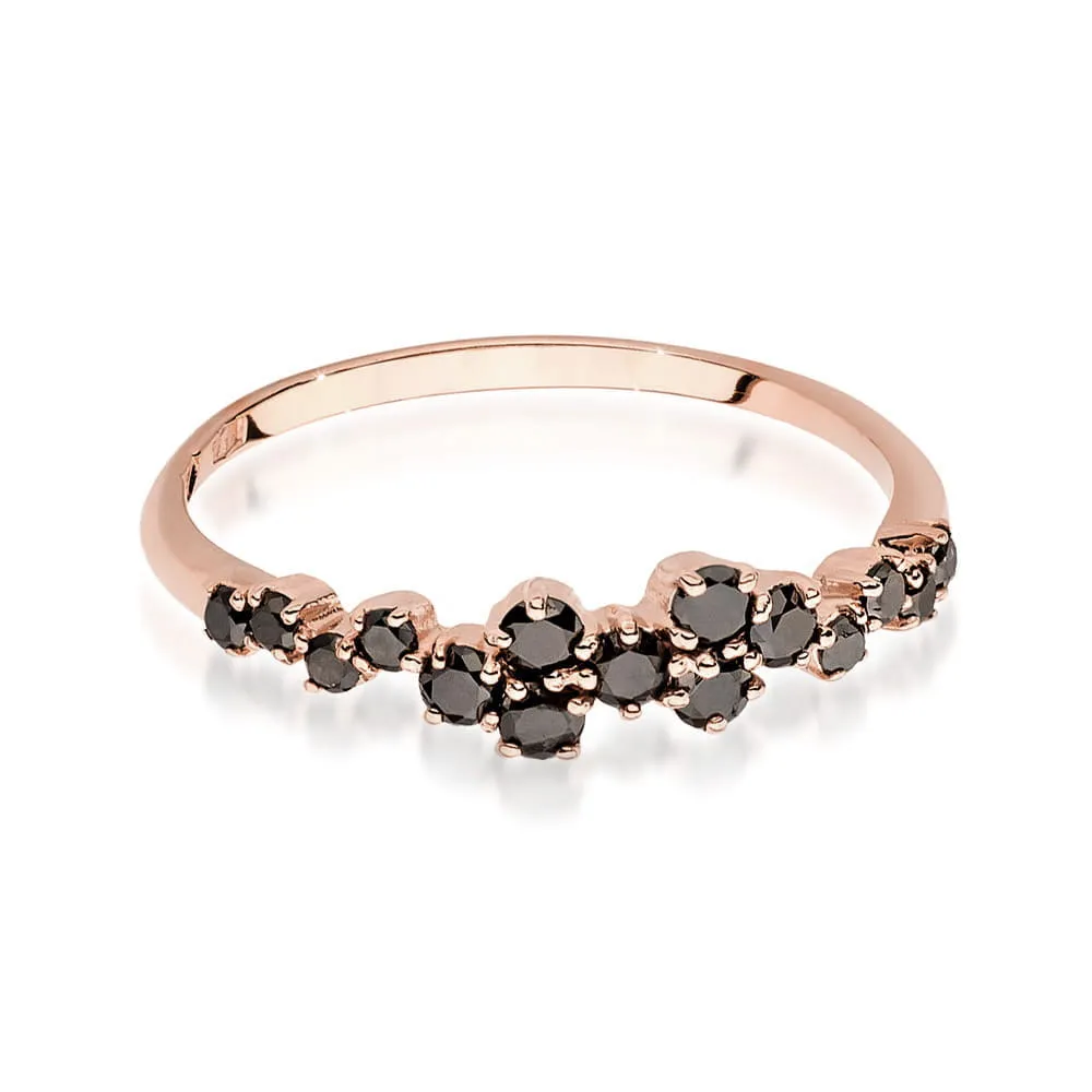 Inel Aur cu Diamante Negre Dark Radiance 9 Inel Aur cu Diamante Negre Dark Radiance - imagine 9