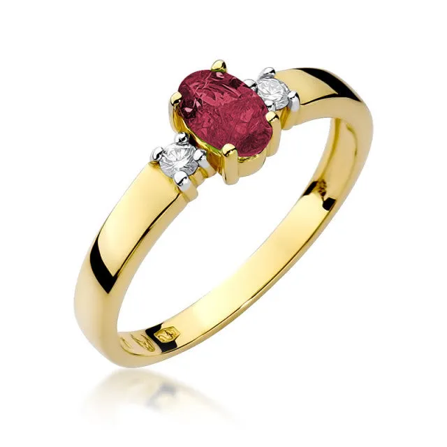 Inel Aur cu Rubin Red Velour 1 Inel Aur cu Rubin Red Velour
