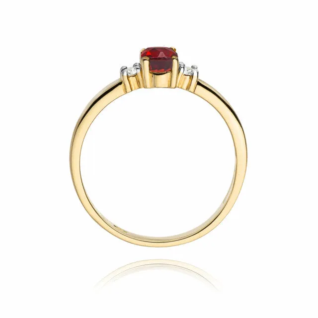 Inel Aur cu Rubin Red Velour 3 Inel Aur cu Rubin Red Velour - imagine 3