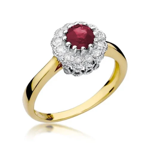 Inel Aur cu Rubin Ruby Cascade