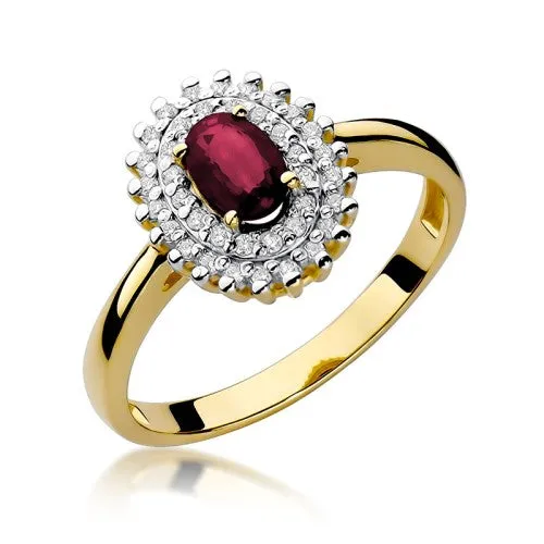 Inel Aur cu Rubin Ruby Rhapsody
