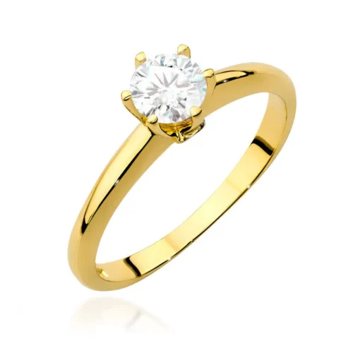 Inel Aur cu Safir Alb si Diamante Royal Belle