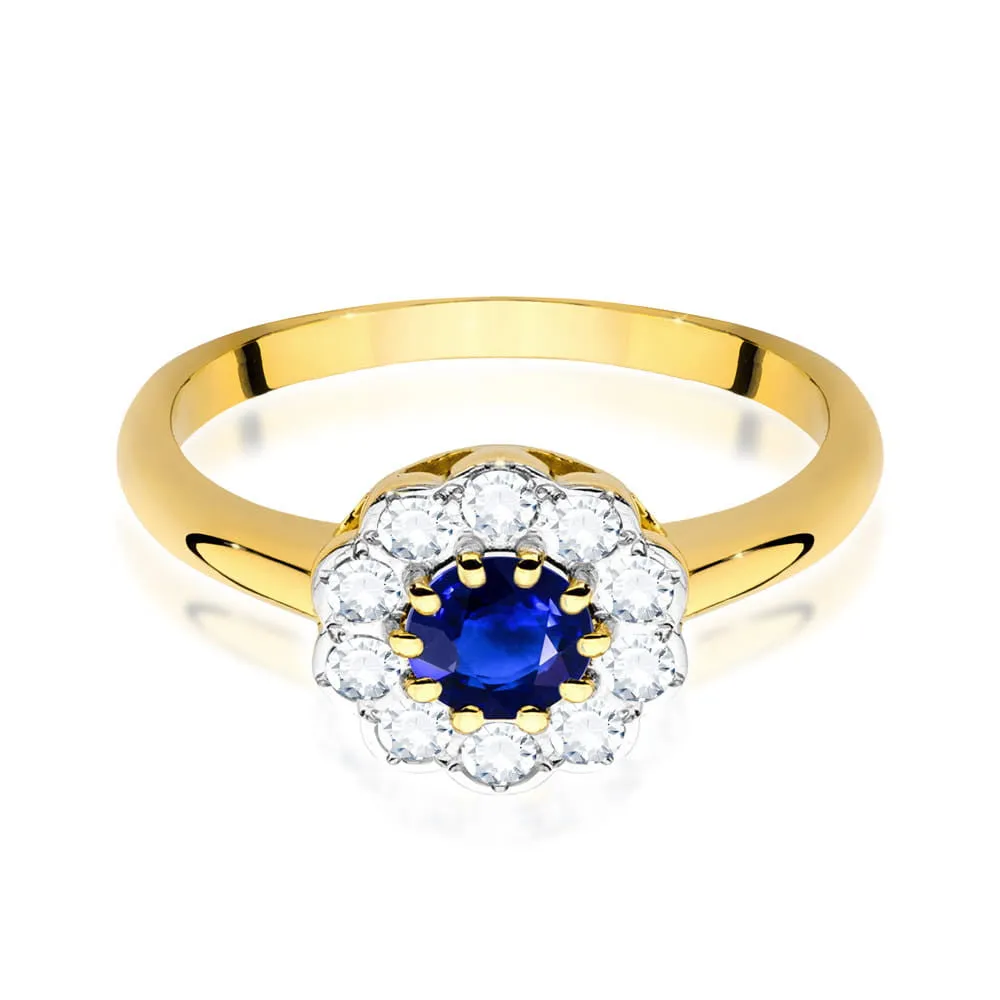 Inel Aur cu Safir Bellezza Blu 2 Inel Aur cu Safir Bellezza Blu - imagine 2