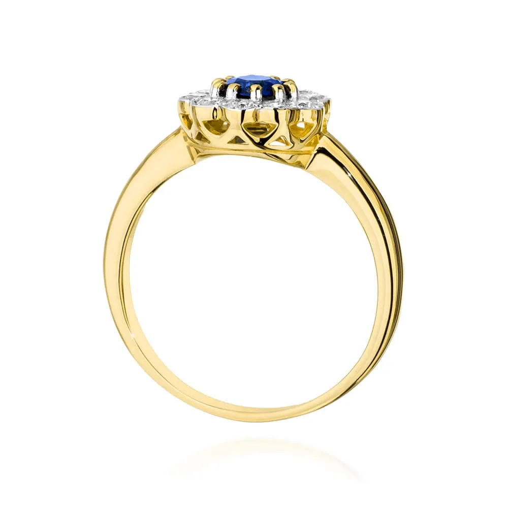 Inel Aur cu Safir Bellezza Blu 3 Inel Aur cu Safir Bellezza Blu - imagine 3