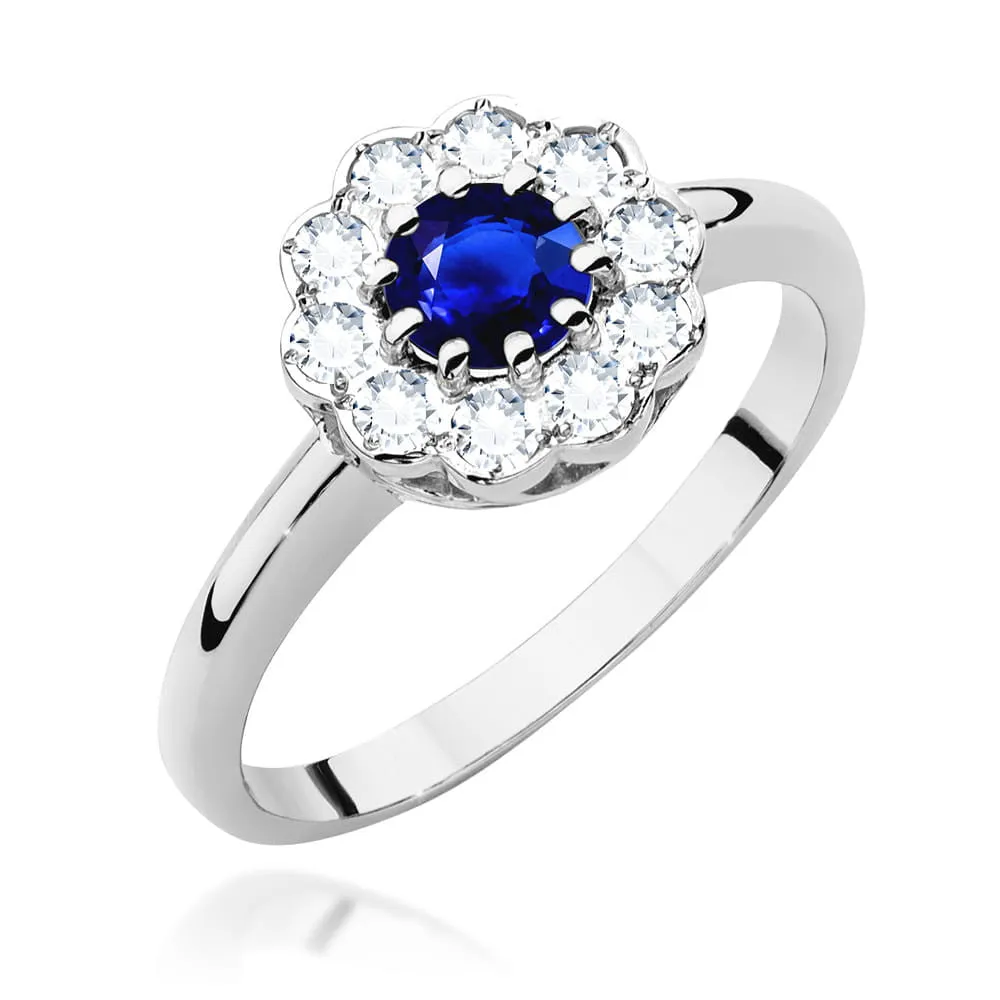 Inel Aur cu Safir Bellezza Blu 4 Inel Aur cu Safir Bellezza Blu - imagine 4