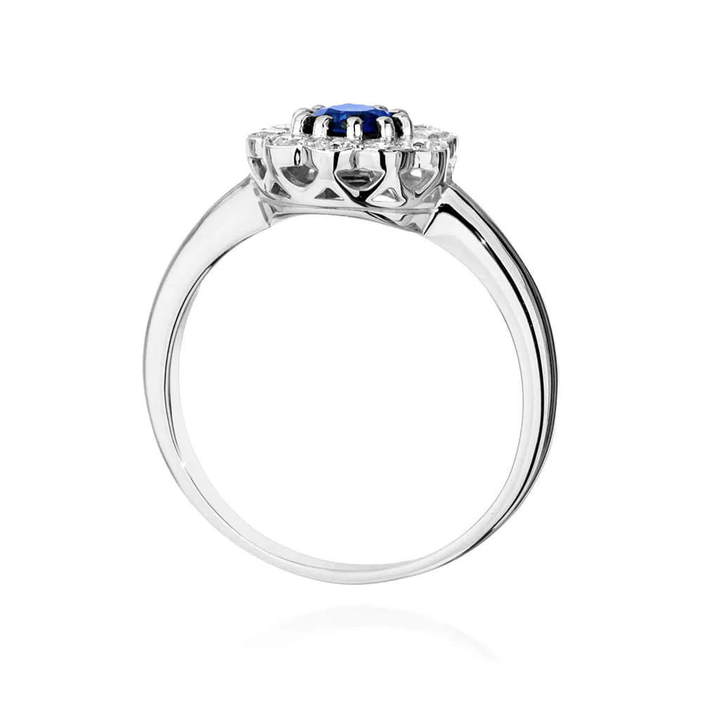 Inel Aur cu Safir Bellezza Blu 6 Inel Aur cu Safir Bellezza Blu - imagine 6
