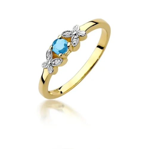 Inel Aur cu Topaz Albastru Guinevere