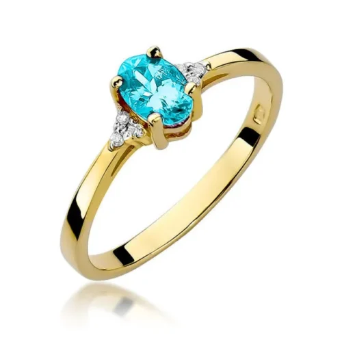 Inel Aur cu Topaz Albastru Primrose