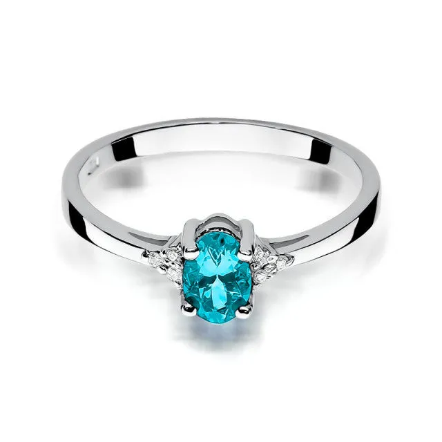 Inel Aur cu Topaz Albastru Primrose 6 Inel Aur cu Topaz Albastru Primrose - imagine 6