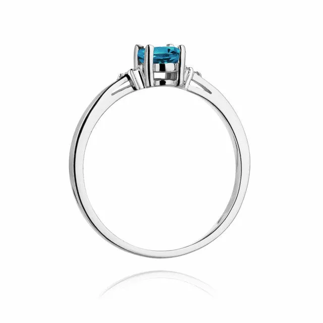 Inel Aur cu Topaz Albastru Primrose 7 Inel Aur cu Topaz Albastru Primrose - imagine 7