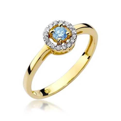Inel Aur cu Topaz si Diamante Evelynne