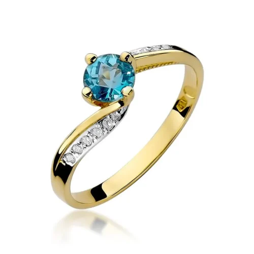 Inel Aur cu Topaz si Diamante Meredith